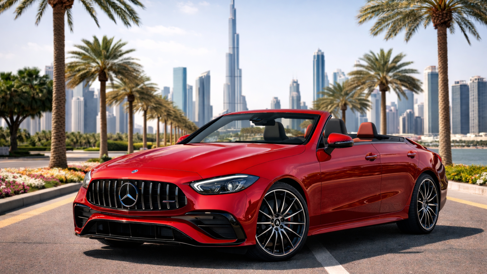 Rent Mercedes Benz C43 AMG convertible 2025 in Dubai